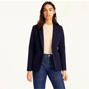 J Crew blazer in bi-stretch cotton, Dark blue